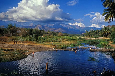 The Kalpathy river in Palakkad