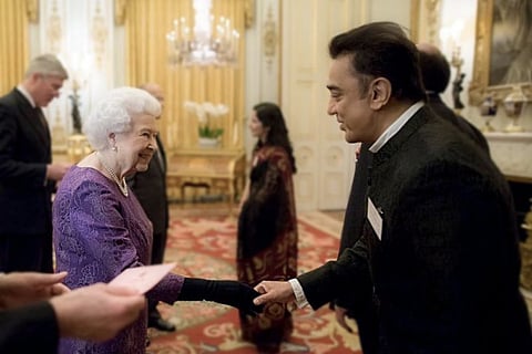 Kamal Haasan meeting Queen Elizabeth II