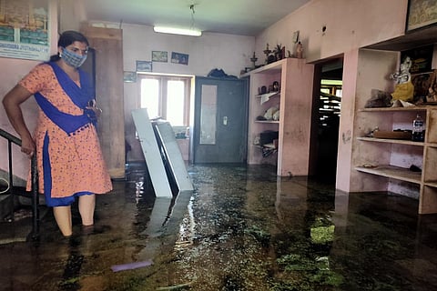 Waterlogged house in Kerala's Kazhakuttam