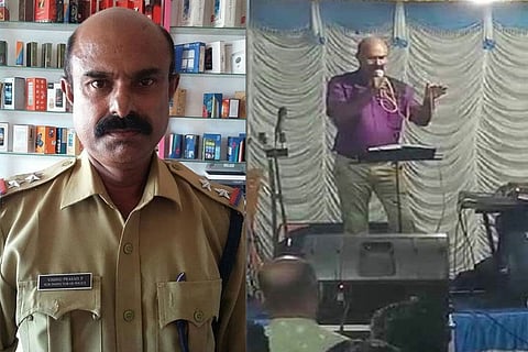 Kerala cop collapses while singing on stage, dies, on the eve of daughter’s wedding