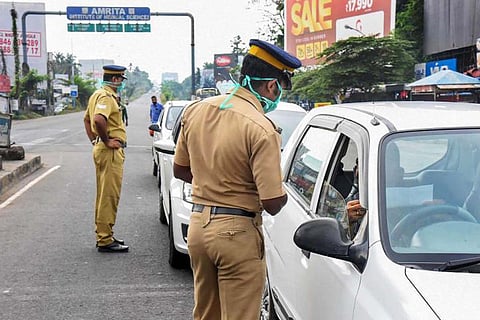 Police checking vehicles