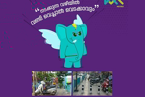 Kochi Metro Rail’s elephant mascot is calling out those who destroy public property