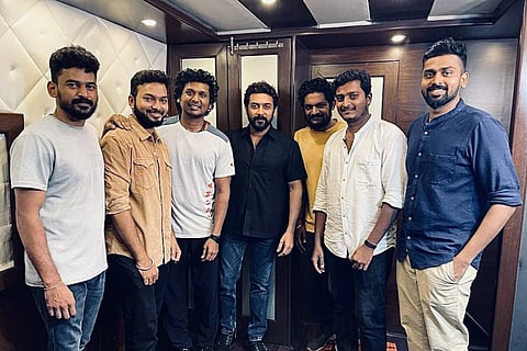 Lokesh Kanagaraj, Suriya, and other members from team Vikram