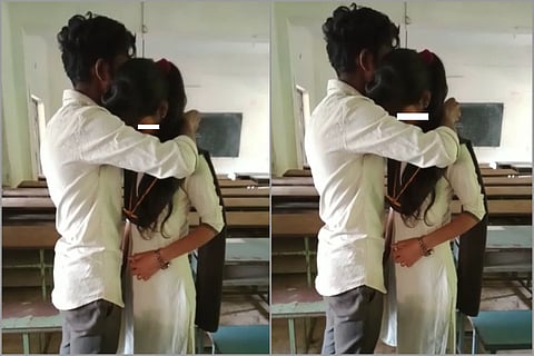 Two minors were seen marrying in class room of a college in Andhra