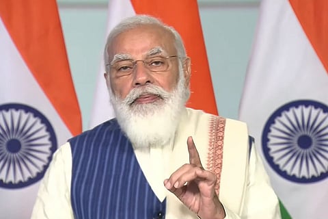 PM Modi speaking at Bengaluru Tech Summit
