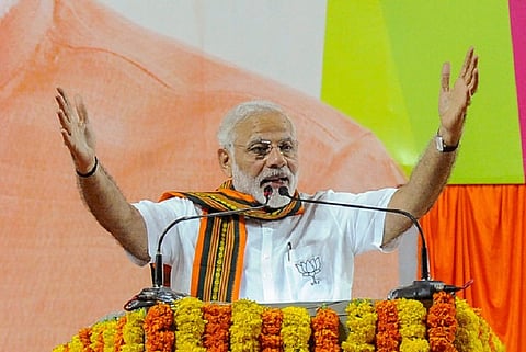 Modi flags BJP's good work, lists Congress 'misdeeds' at Hubballi rally