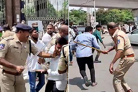 NSUI protest over cancellation of exams