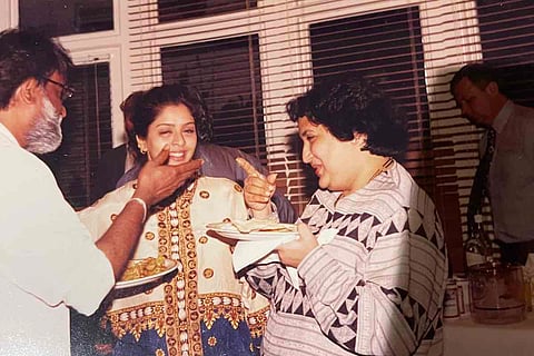 Nagma, Rajinikanth and Latha