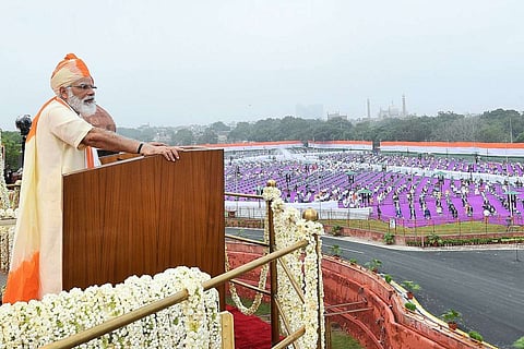 PM Narendra Modi giving his Independence Day speech