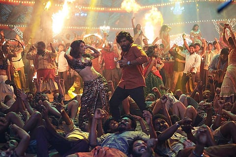 Samantha Ruth Prabhu and Allu Arjun in Oo Antava song from Pushpa 