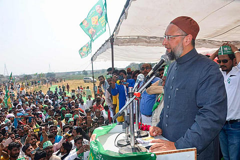 AIMIM President Asaduddin Owaisi campaigning in UP