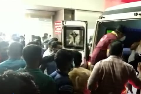 Injured persons brought to hospital