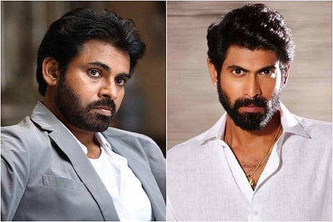 Pawan Kalyan on the left and Rana Daggubati on the right