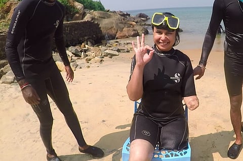 Refused elsewhere, para athlete Pooja Agarwal finally gets to scuba dive in Kerala