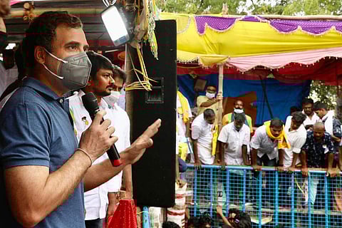 Congress leader Rahul Gandhi and DMK youth wing secretary Udhayanidhi Stalin