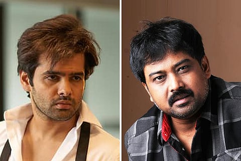 Ram Pothineni on the left and director Lingusamy on the right.