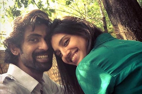 Actor Rana Daggubati with fiance Miheeka Bajaj