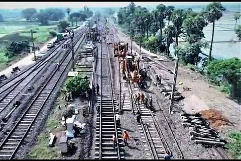 South Central Railway longer loop in Bikkavolu, Andhra Pradesh 