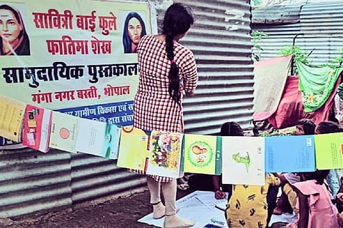 Girls who run the Savitribai Fatima Sheikh libraries