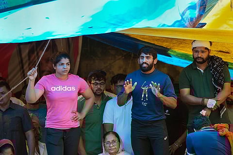 Sakshi Malik and Bajrang Punia