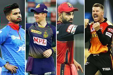 Shreyas Iyer, Eoin Morgan, Virat Kohli, David Warner