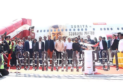 'Veyyon Silli' song launched mid-air, Suriya takes 70 first time flyer kids on flight