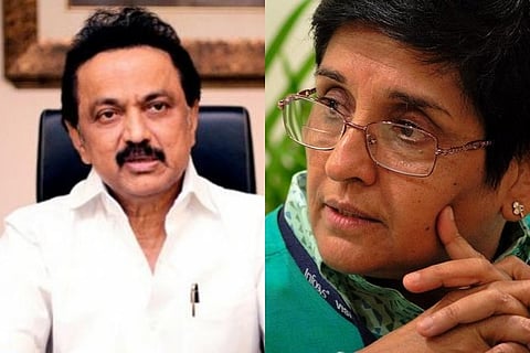 Stalin accuses Kiran Bedi of attempting to give away a part of Puducherry to Andhra