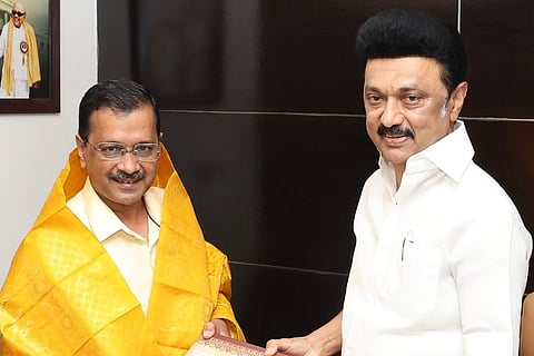 Delhi CM Arvind Kejriwal and Tamil Nadu CM MK Stalin