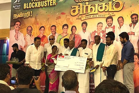 Suriya donates Rs 1 Cr for Tamil Nadu farmers at 'KKS' success meet