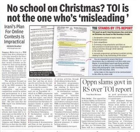 Editorial: The Times of India's decision to stand by its story is good for journalism