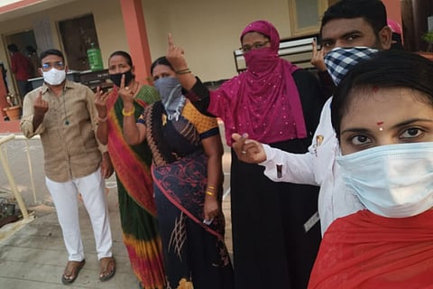 Voters in Tirupati 