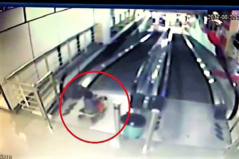 3-year-old tumbles down escalator in Hyderabad mall, management blames parents