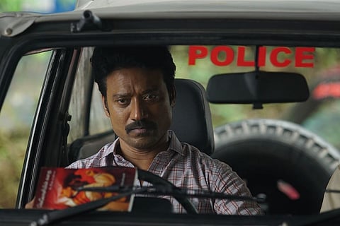 SJ Suryah as a police officer in Vadhandi