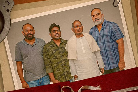 Director Venkat Prabhu, and music composers Ilaiyaraaja, and Yuvan Shankar Raja 