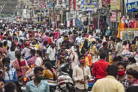 Representative image of a crowded street in Andhra Pradesh