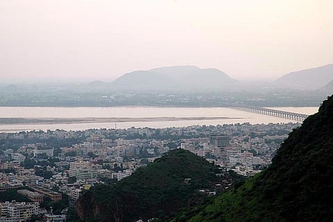 View of Vijaywada from Gandhi Hill