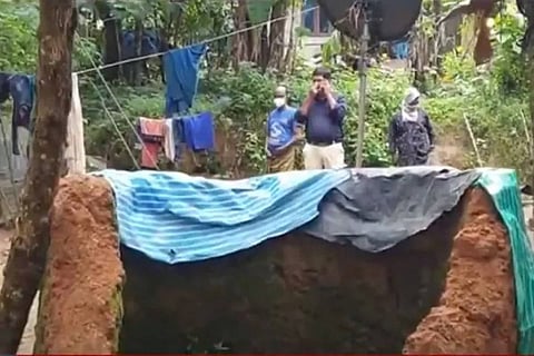 The well in which the woman and child died