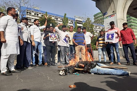 Youth Congress Protests after Sunil Naik's death