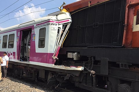 Express train collides with MMTS in Hyderabad's Kacheguda, driver still trapped inside
