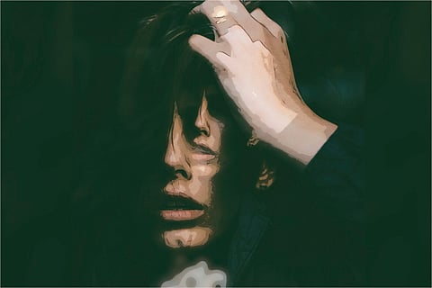 A stylised image representing confusion, brain fog 