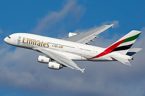 Emirates A380 flight