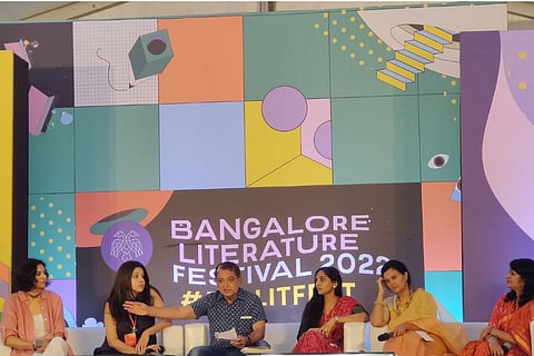 The panel that discussed feminism and finance at the Bangalore Literature Festival