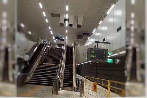 False ceiling of KR Market metro station in Bengaluru falls off, creates panic