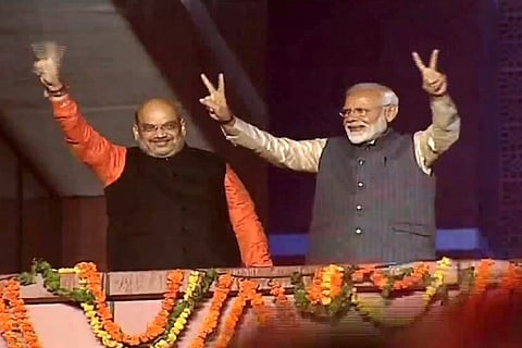 ‘Biggest event in the history of democracy’: PM Modi addresses victory rally