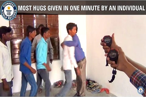 How many people can you hug in a minute? Hyderabad man has the record to beat
