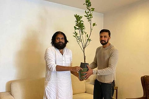 Pawan Kalyan with Sudeep