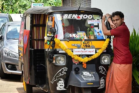 Revadh Babu with his auto rickshaw