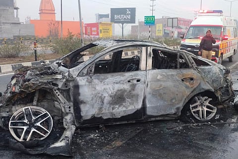 The car that Rishabh Pant was driving during the accident