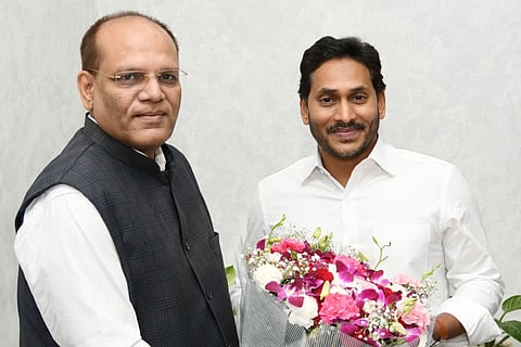 IAS officer Somesh Kumar with CM Jagan