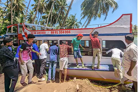 The boat that capsized in Tanur